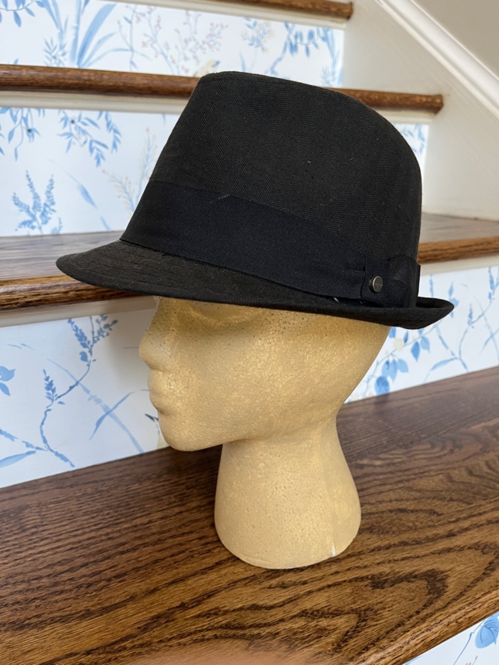 Vintage STETSON all American Classic Black Fedora Hat S/M